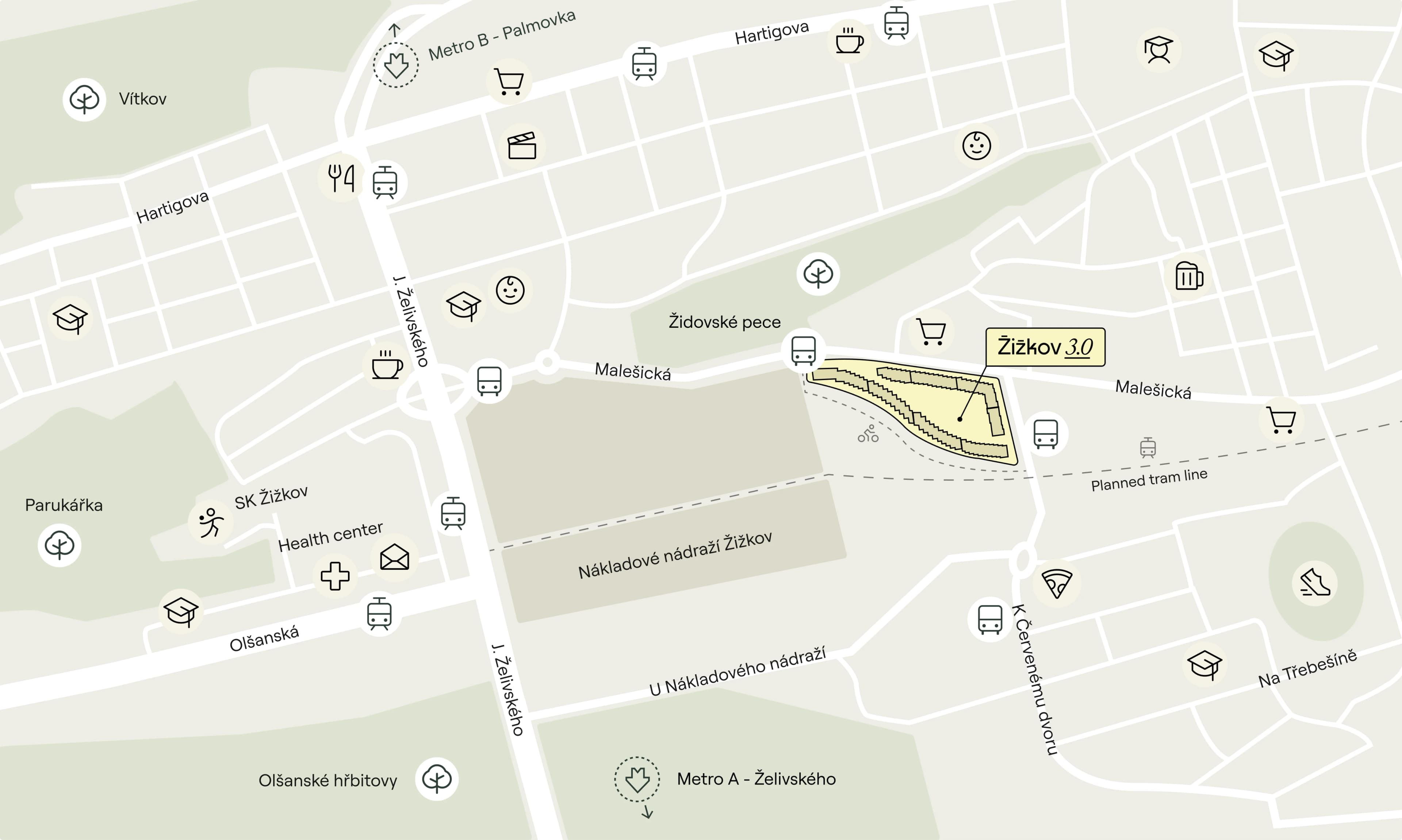 Location of Žižkov 3.0